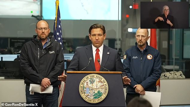 Florida Governor Ron DeSantis has issued a state of emergency for 51 of the state's 67 counties, as officials across the state urge people to flee before Milton makes landfall.