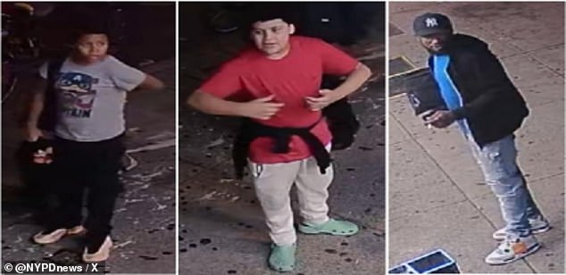 The NYPD posted images of the suspects on social media asking for the public's help in identifying them.