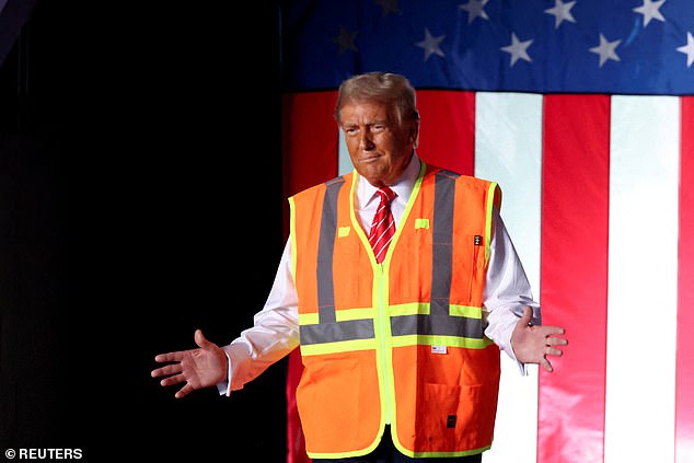 Republican presidential candidate and former US President Donald Trump attends a rally in Green Bay, Wisconsin, on Wednesday.