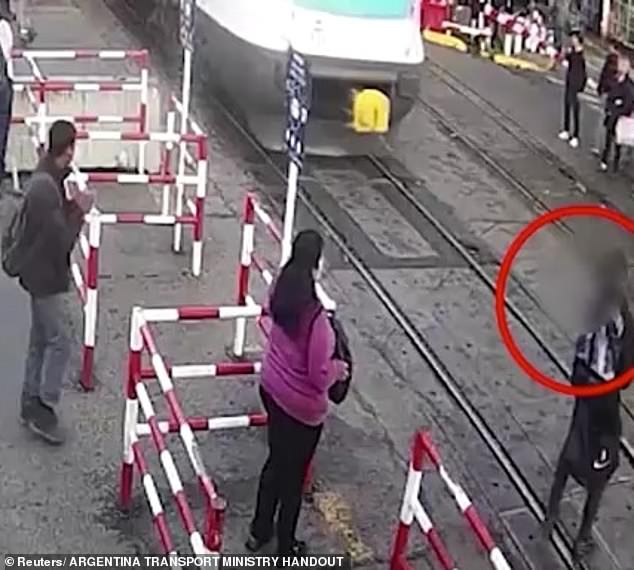 Facundo Rodríguez miraculously survived being killed by a light train in Buenos Aires