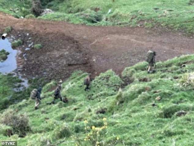 A father and his three children who had not been seen for three years were spotted on the west coast of New Zealand (pictured)