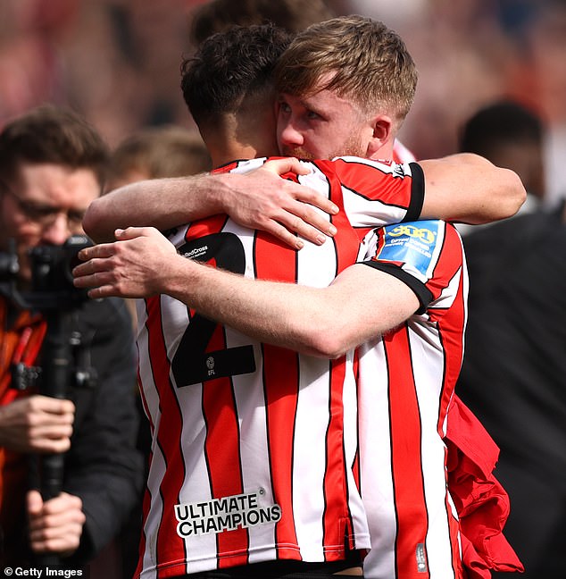 Tommy Doyle, right, played for Baldock in Sheffield United's promotion season in 2022-23.