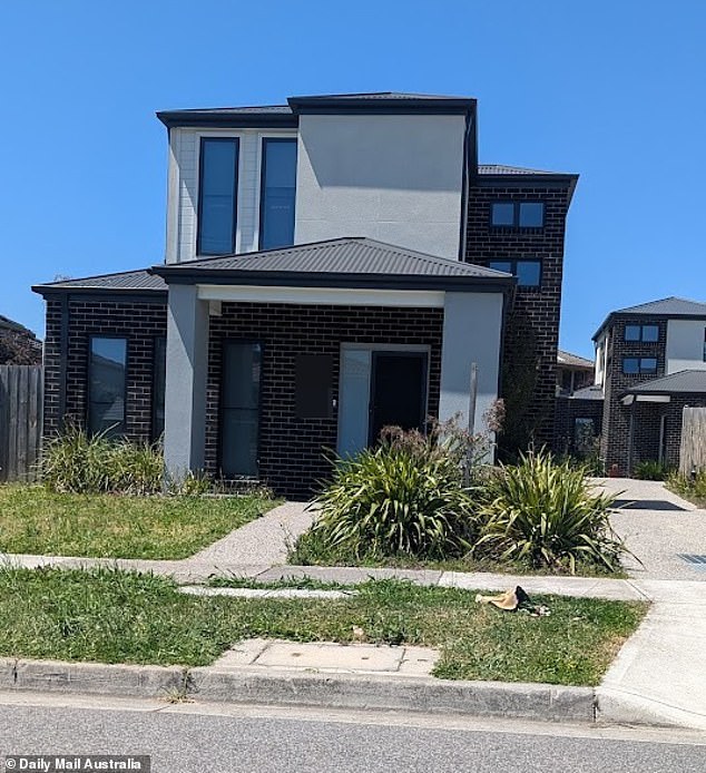 A lone bouquet of flowers was placed in front of Ms Azzopardi's home in South Morang on Wednesday.