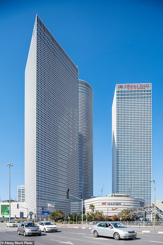 Hamas planned a full invasion of Israel on a much larger scale than the October 7 terrorist attacks, according to Israeli security officials, including a plot to blow up the three towers of the Azrieli Center (pictured).