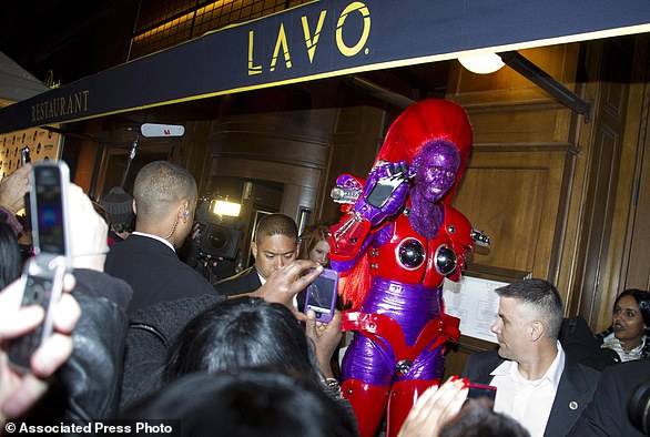 In 2010 he dressed in an eight-foot-tall 'Transformer' costume.