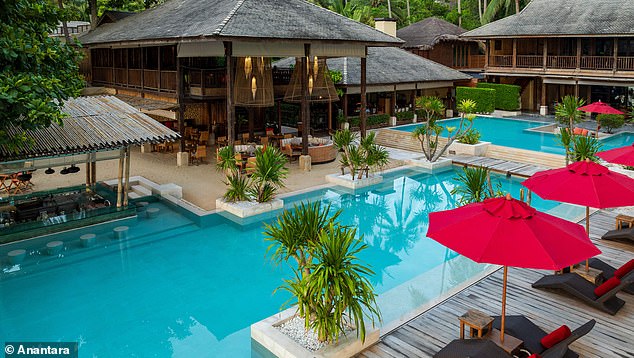 Lauren checks in at Anantara Rasananda (seen here), which sits on the white sands of Thong Nai Pan Noi Beach.