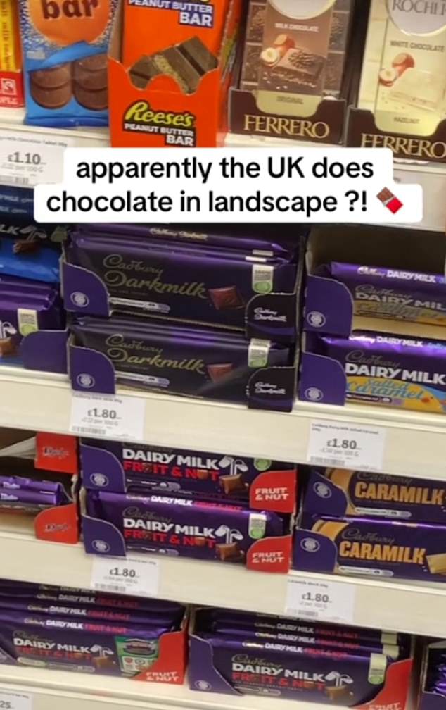 Jess filmed herself in the chocolate aisle of Sainsbury's three days ago and her sweet reveal has racked up more than 2.9 million views on TikTok.