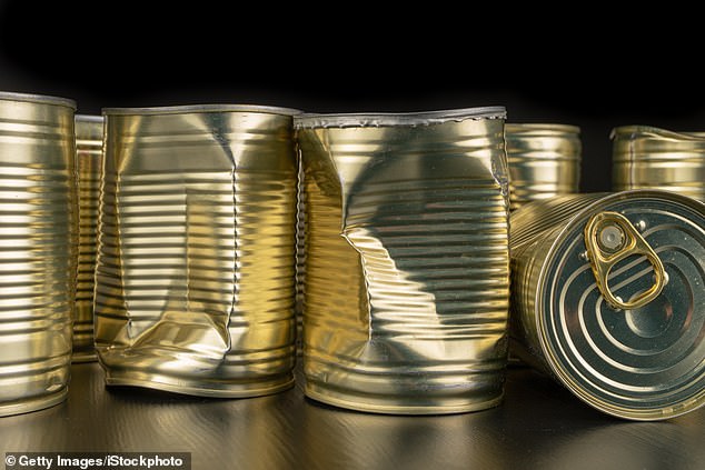 His fourth way of avoiding food was to eat anything from a dented can, for fear of botulism (file image)