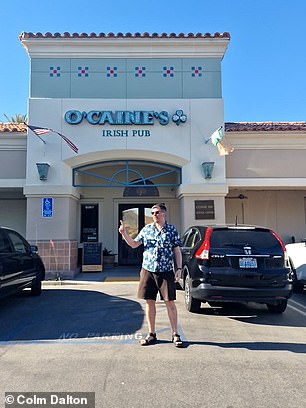 Colm at O'Caine's Irish Pub in California