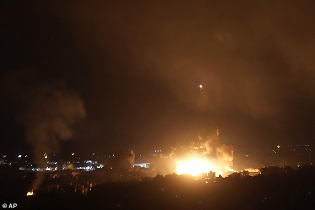 Thursday night's airstrike during heavy shelling of southern Beirut was organized while Safieddine was holding a secret meeting with other Hezbollah leaders. (Flames arise from Israeli airstrikes in Dahiyeh, Beirut, Lebanon)