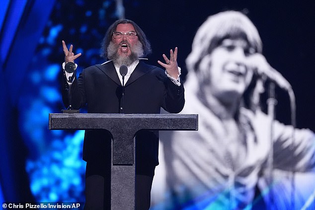 Jack Black seemed absolutely delighted to bring Ozzy Osbourne into the Rock Hall.