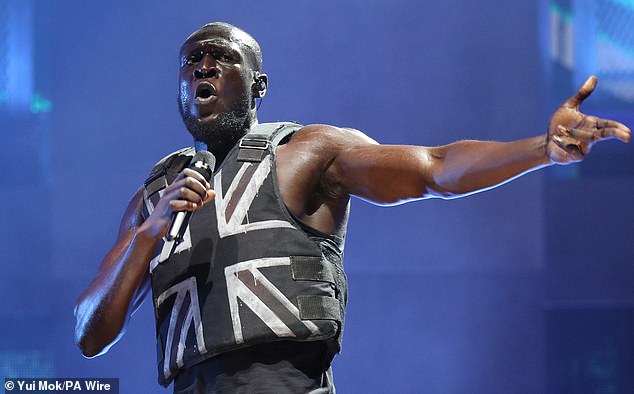 During the live session, the singer revealed that British rapper Stormzy (pictured in 2019 at Glastonbury) had inspired her music.