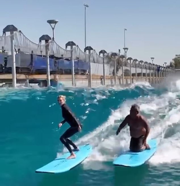 Since 2020, Ivanka (pictured surfing in California in September 2024) has largely disappeared from the political world.