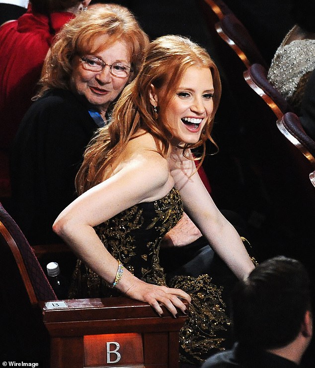 The 47-year-old has always been close to Marilyn, and took her as her Oscar date the first time she was nominated in 2012 for The Help; photographed at the Oscars