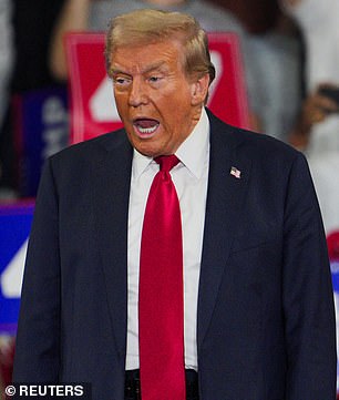 Donald Trump during an appearance in Pennsylvania on October 9