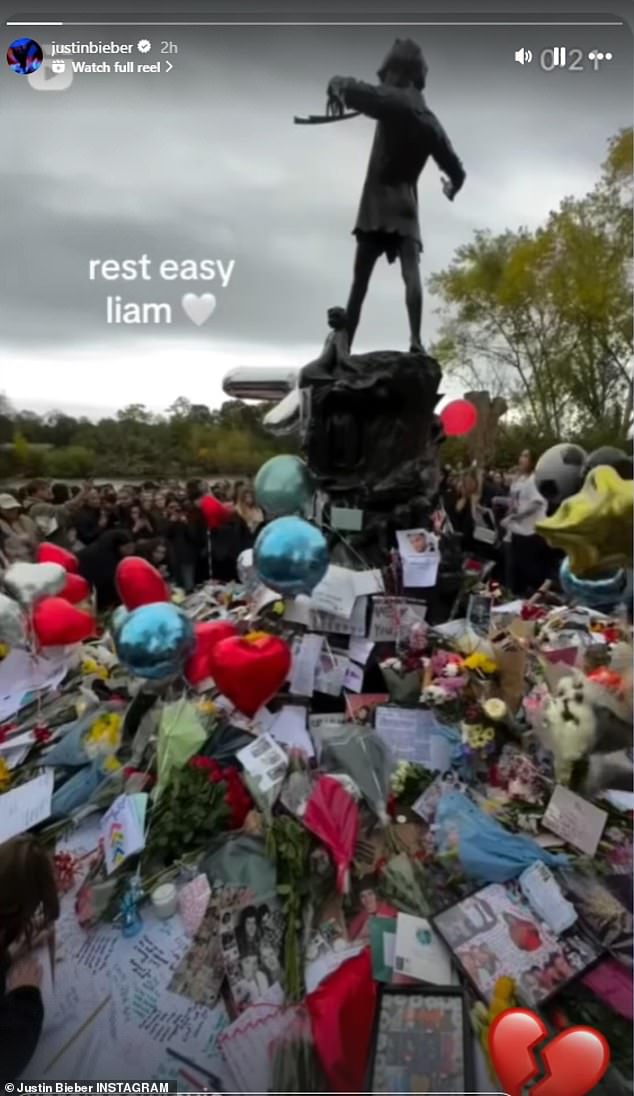 The singer, 31, who dominated the charts with the boyband in the 2010s, shared a somber video of floral tributes and messages recorded in Liam's memory, with the message: 