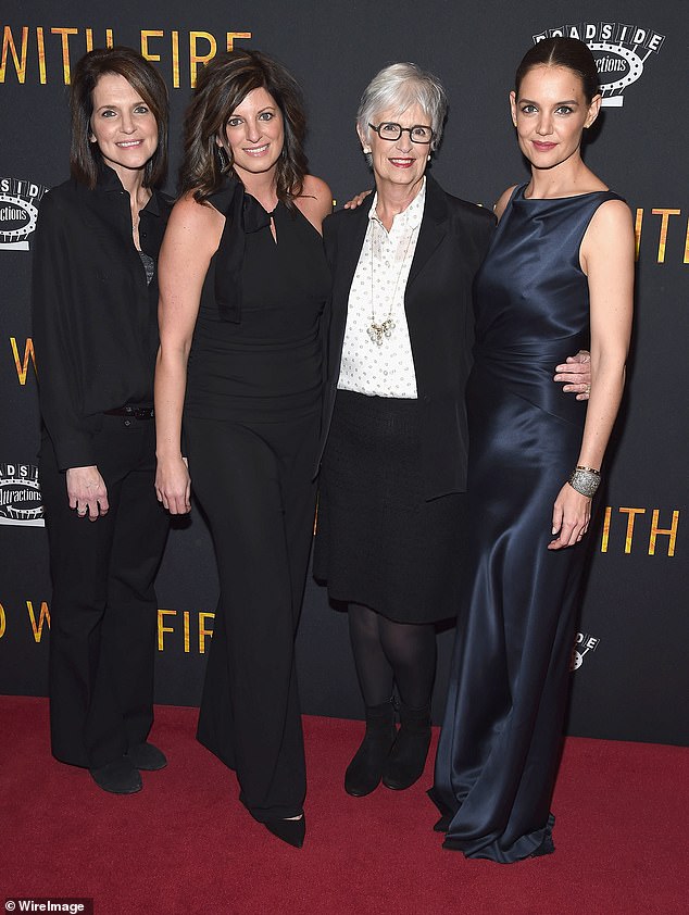 Katie has brought her family to her premieres, including her 2015 film Touched With Fire, where she was photographed with her mother Kathleen and sisters Tamera and Holly Ann.