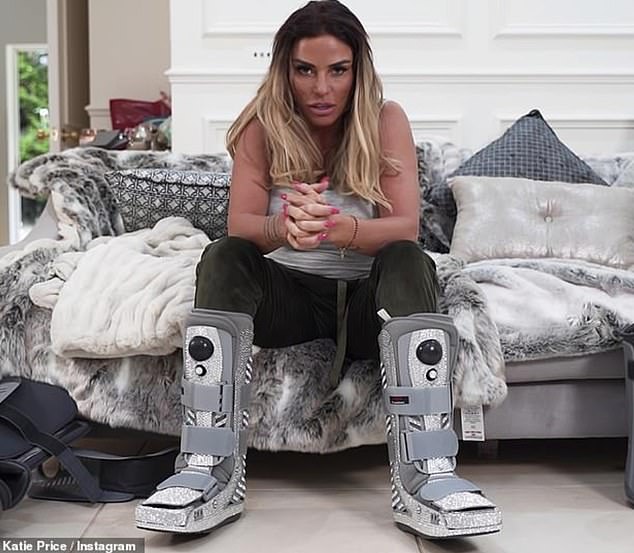 Despite having an eight-hour operation after the accident in August 2020, Katie suffered constant pain for months afterward and was often seen wearing moon boots.