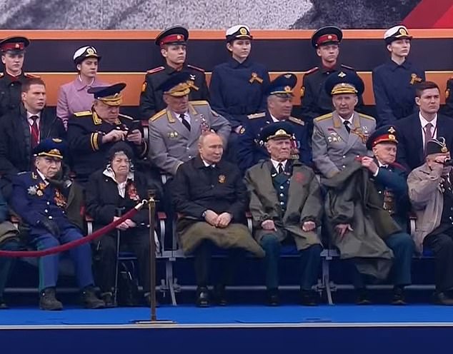 Putin appears frail as he sits with a blanket on his lap during the Victory in Russia Day Parade 2022