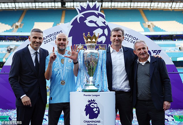 Begiristain (far right), who has held the position since 2012, will step down at the end of the season