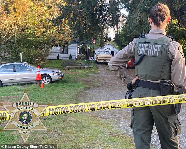 Officers found both victims inside their Poulsbo home with their throats cut and in a pool of blood.