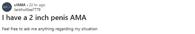 Man with a two inch penis candidly reveals what women really