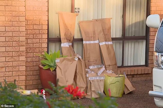 When emergency services arrived, Ms Wilson was lying on the floor under a red blanket, surrounded by blood and dirt. the house is in the photo