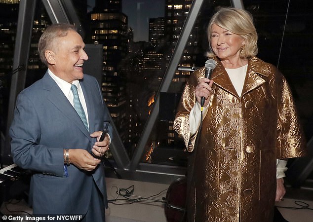 Martha made the joke while her friend Lee Brian Schrager gave a speech about her at her book launch party.