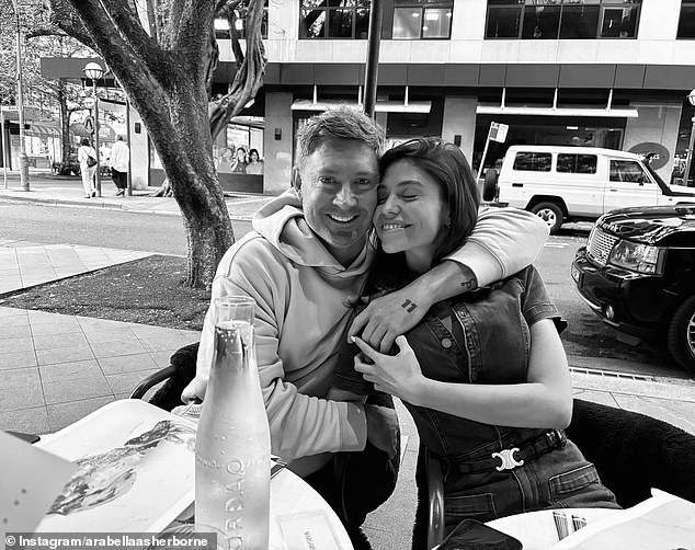 Meanwhile, Michael Clarke appears to be smitten with his new partner Arabella Sherborne, posting a loving photo on Instagram on Wednesday that captured Clarke with his arm tenderly wrapped around her outside a cafe. Both in the photo