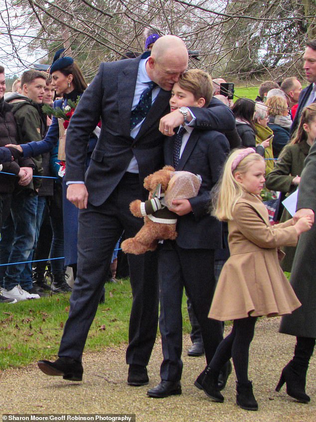 Mike Tindall has revealed that he and Prince George 'play football together in the garden'. Photographed in December