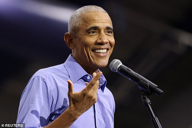 Social media criticized former President Barack Obama's crude joke at President Donald Trump during his first solo outing on the campaign trail in support of Vice President Kamala Harris.