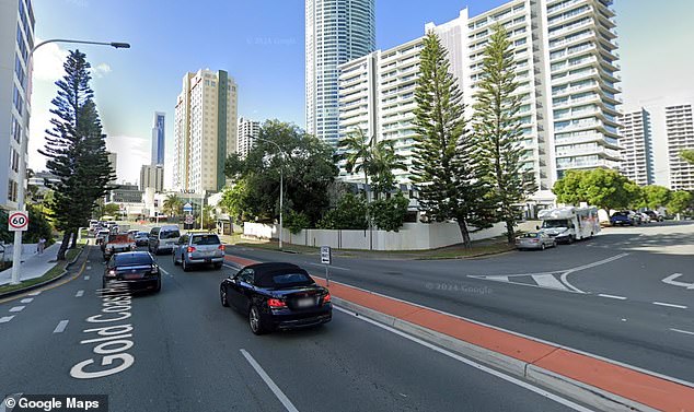 Emergency services rushed to the plush streets of Surfers Paradise to find two men stabbed