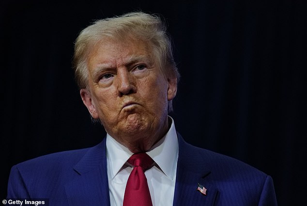 Republican presidential candidate former President Donald Trump holds a town hall at the Greater Philadelphia Expo Center on October 14, 2024 in Oaks, Pennsylvania.