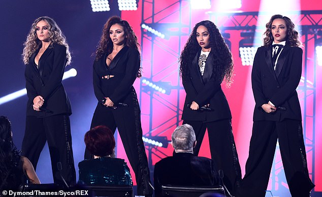 The singer became a household name after winning The X Factor with her bandmates Jade Thirlwall, Leigh-Anne Pinnock and Jesy Nelson in 2012 (pictured on the show in 2017).