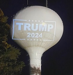 Massachusetts municipal water tower has been used to share a political message