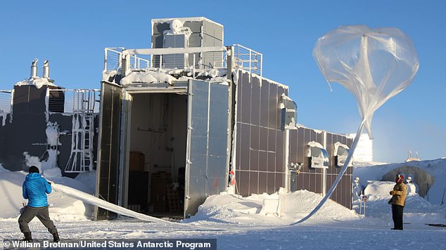 Scientists from NASA and the National Oceanic and Atmospheric Administration (NOAA) measured the ozone layer over Antarctica using satellites and weather balloons (pictured). They now predict that the ozone layer could fully recover by 2066