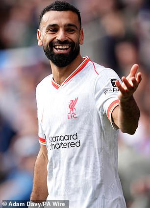 Liverpool's Mohamed Salah took tenth place in the standings