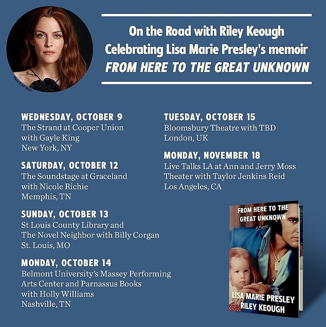 Keough, who helped his mother finish her posthumous memoir, has four more stops to make as part of the From Here To The Great Unknown promotional tour.