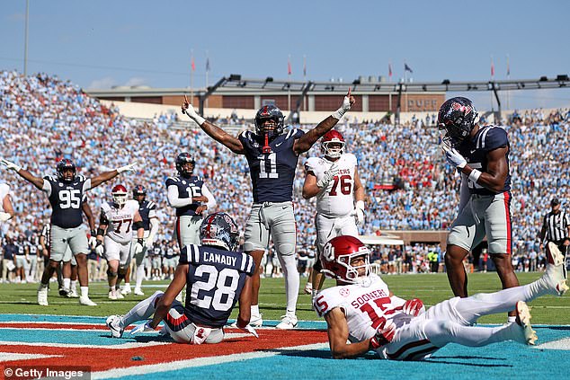 After play resumed following the scary scenes, the Rebels cruised to a 26-14 victory.