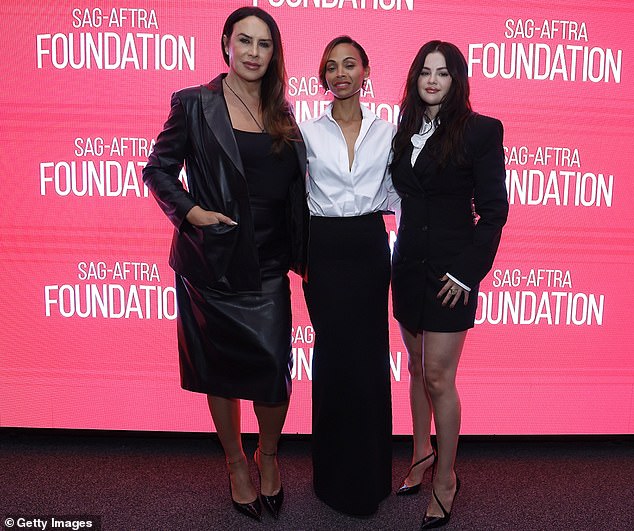 Most recently, Selena and Zoe attended the SAG-AFTRA Foundation Conversations event in New York on Tuesday to talk about Emilia Pérez with Karla Sofía Gascón (seen above)