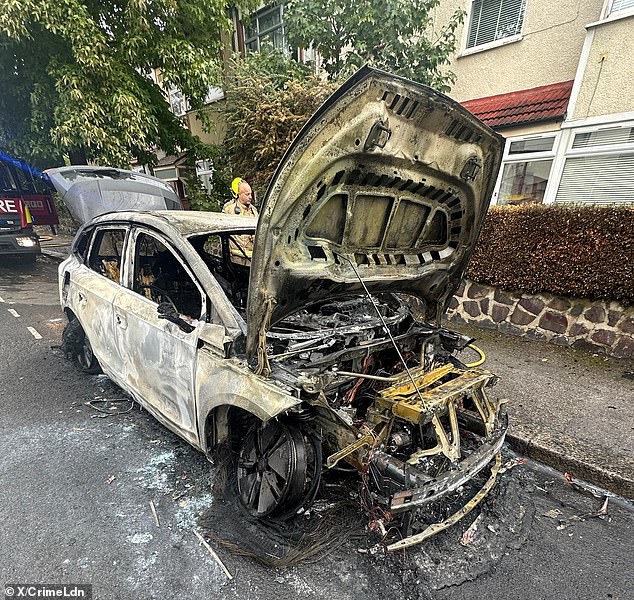 The car was completely unusable after the fire