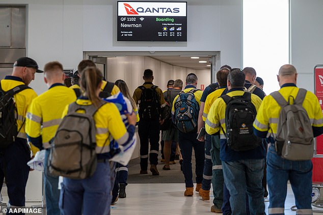 A $130,000-a-year FIFO worker was fired after she drunkenly sexually harassed two male colleagues inside a Qantas airport lounge and on a flight (file image)