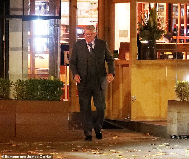 Sir Alex Ferguson was photographed leaving Cibo restaurant in Hale, near Manchester, after being ruthlessly axed by Sir Jim Ratcliffe at Man United's global ambassador