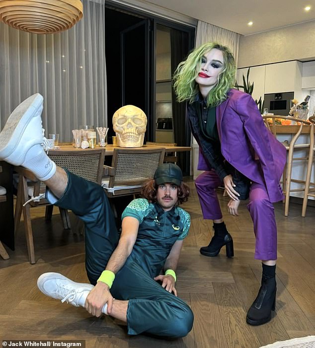 Jack Whitehall and Roxy Horner channeled their Halloween spirit by transforming into the Joker and 2024 Australian Olympic breakdancer Raygun.