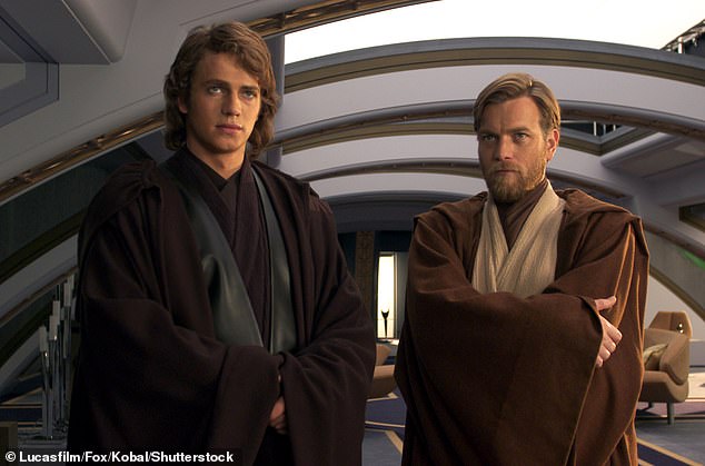 Little is known about the character other than that he served alongside Skywalker (played by Hayden Christensen, left) and his mentor, Obi-Wan Kenobi (played by Ewan McGregor, right).