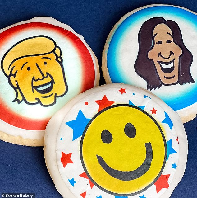 Some bakeries, like Busken Bakery in Cincinnati, are using sales of Trump- and Harris-themed cookies to predict the election.