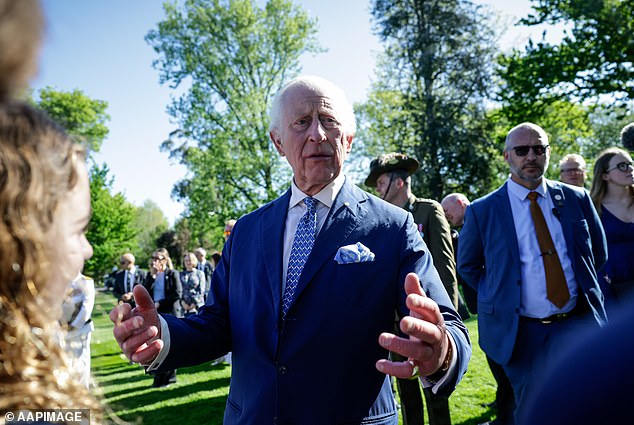 Before the dramatic scene, Charles had given a speech in Parliament where he reflected on his own experiences in the Australian education system.