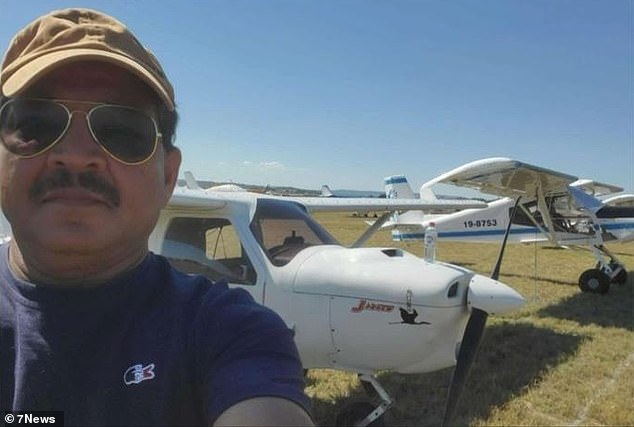 A second man, Khadervali Gagguturu, 60 (pictured), has been identified as being among three people who died in a horror small plane crash in Sydney's southwest on Saturday.