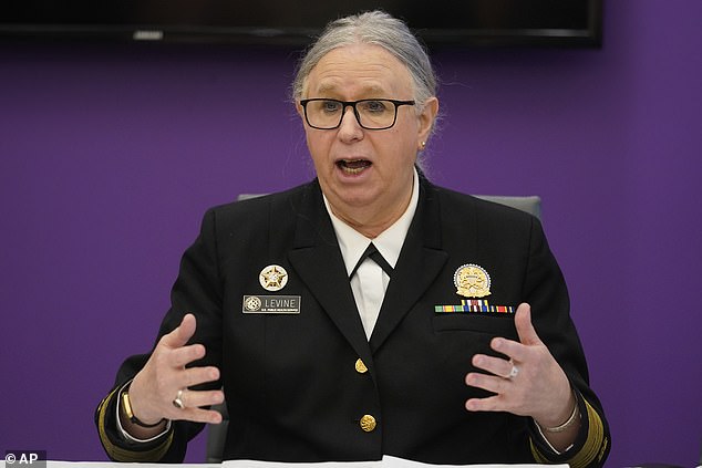 One of the most famous examples of transgender military personnel is Admiral Rachel Levine, a four-star officer who was sworn in as an admiral in the Public Health Services Commissioned Corps in 2021 (pictured here in 2022).