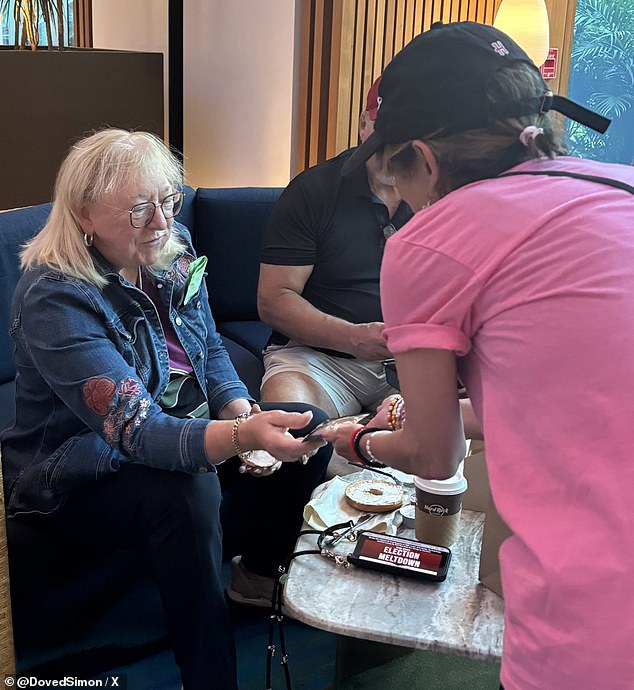 Mama Donna received an iconic Eras Tour bracelet from one of Swift's fans in Miami on Friday.